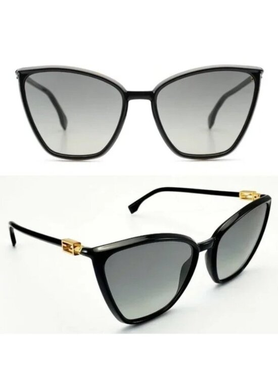 ? NEW Fendi Oversized Black Square Sunglasses FF 0433/G/S ✨ main image 5